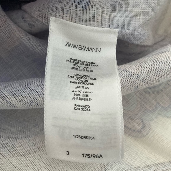 Zimmermann Maxine Tunic Midi Dress Oversized Linen Caftan - Picture 16 of 16